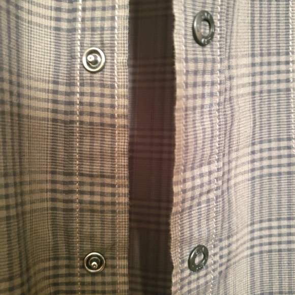 511 Tactical Shirt Mens L  Large Snap Button Green & Black Plaid Long Sleeve - Picture 7 of 11